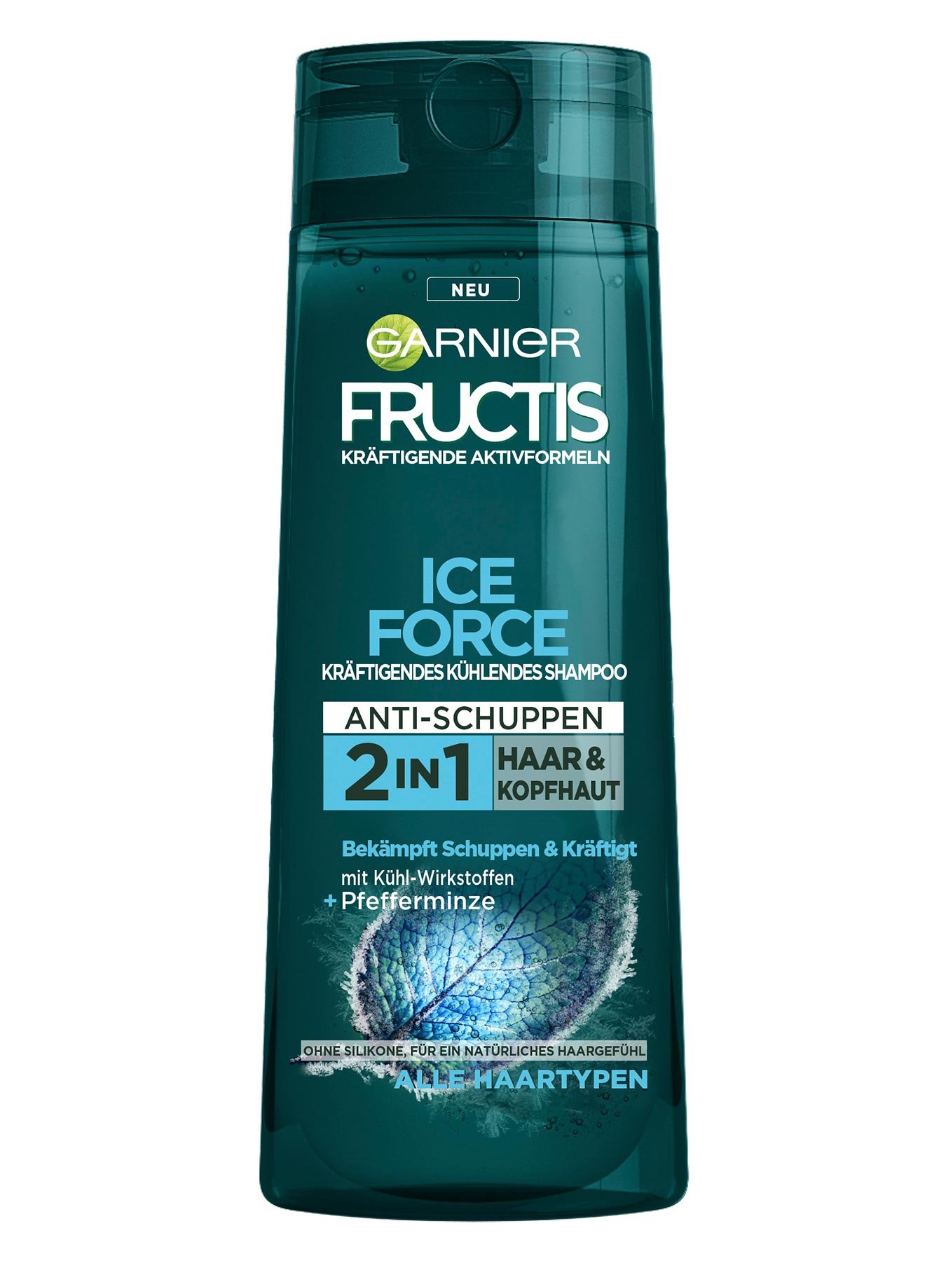 Kraeftigendes-Shampoo-Pfefferminze-Fructis-Ice-Force-250ml-Vorderseite-Garnier-Deutschland-gross